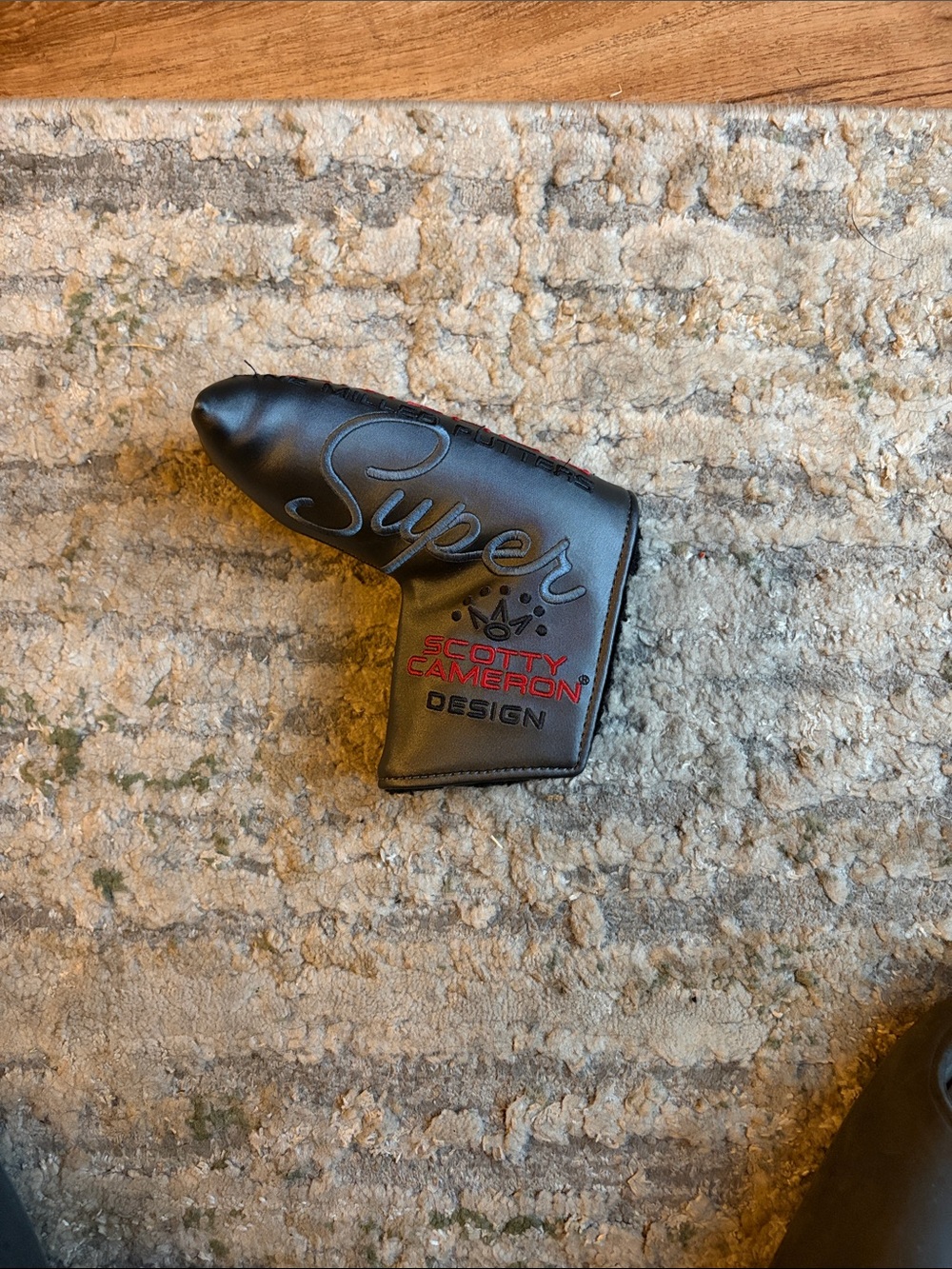 Scotty Cameron Black Super Putter Headcover with Red Logo